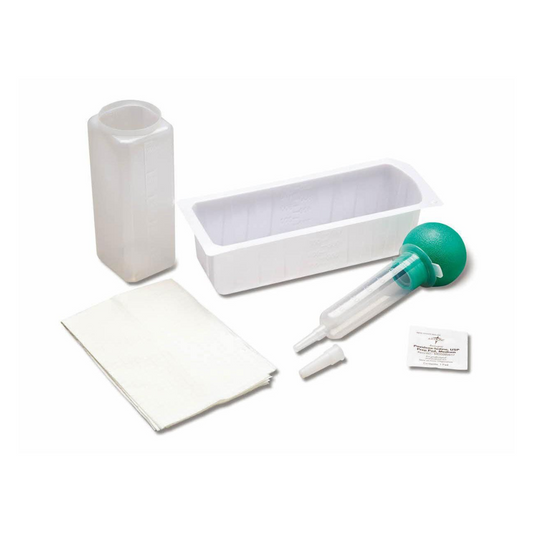 Medline Irrigation Tray + Bulb Syringe + Alcohol Pad 1Ct